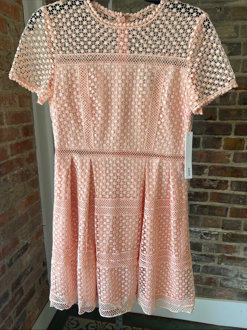 Peach Fit and Flare Dress